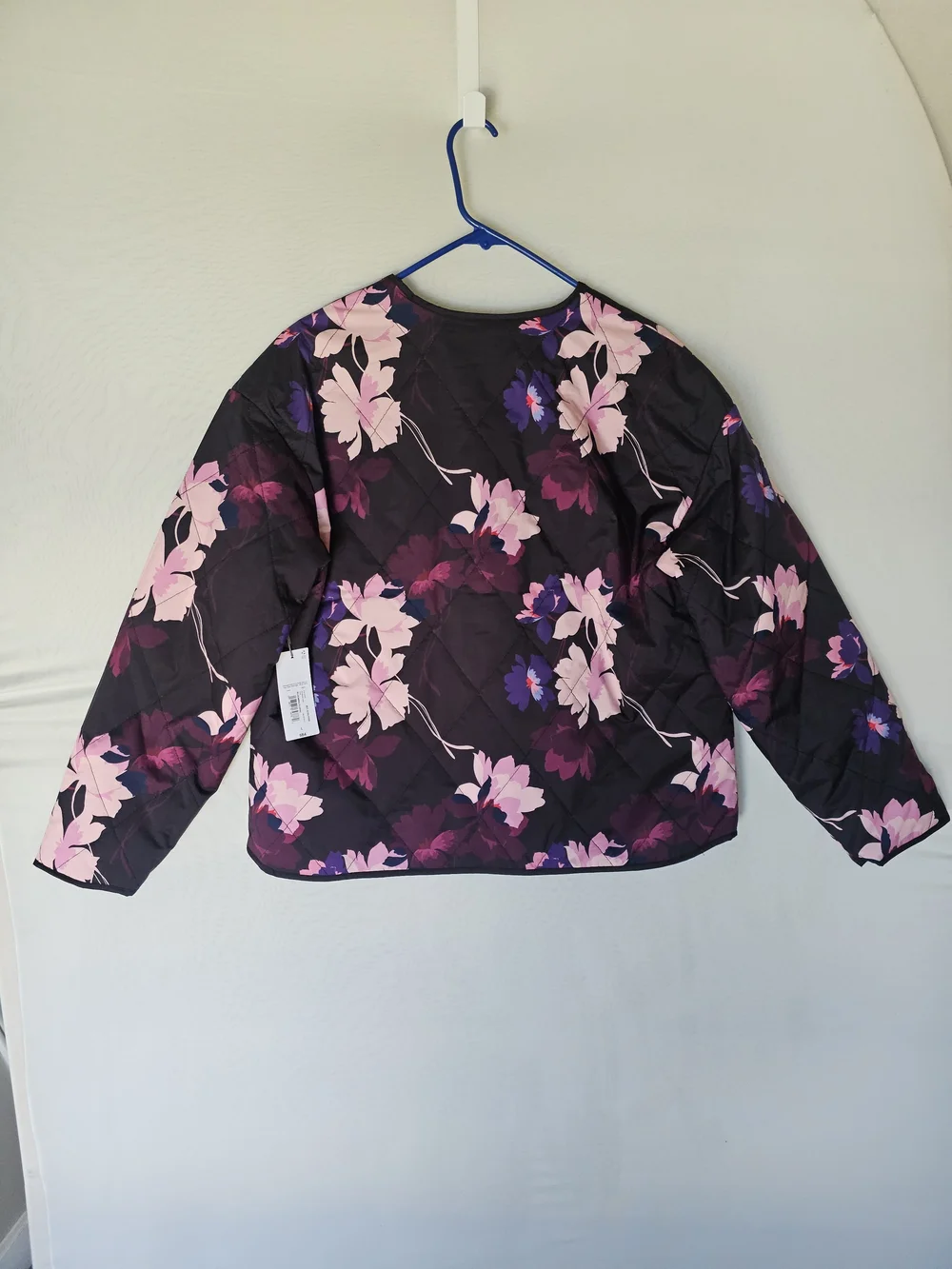 NWT Liz Claiborne Quilted Floral Lightweight Jacket Pockets Size L
